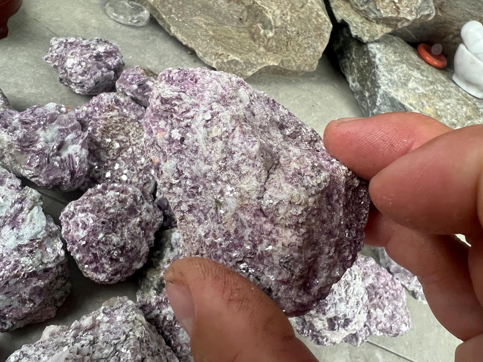 Raw Rare Manitoba Canada Lepidolite Specimen Arts Crafts Mineral Crystal Home Decor Birthday Gift Collectible Stone Pocket Worry Energy