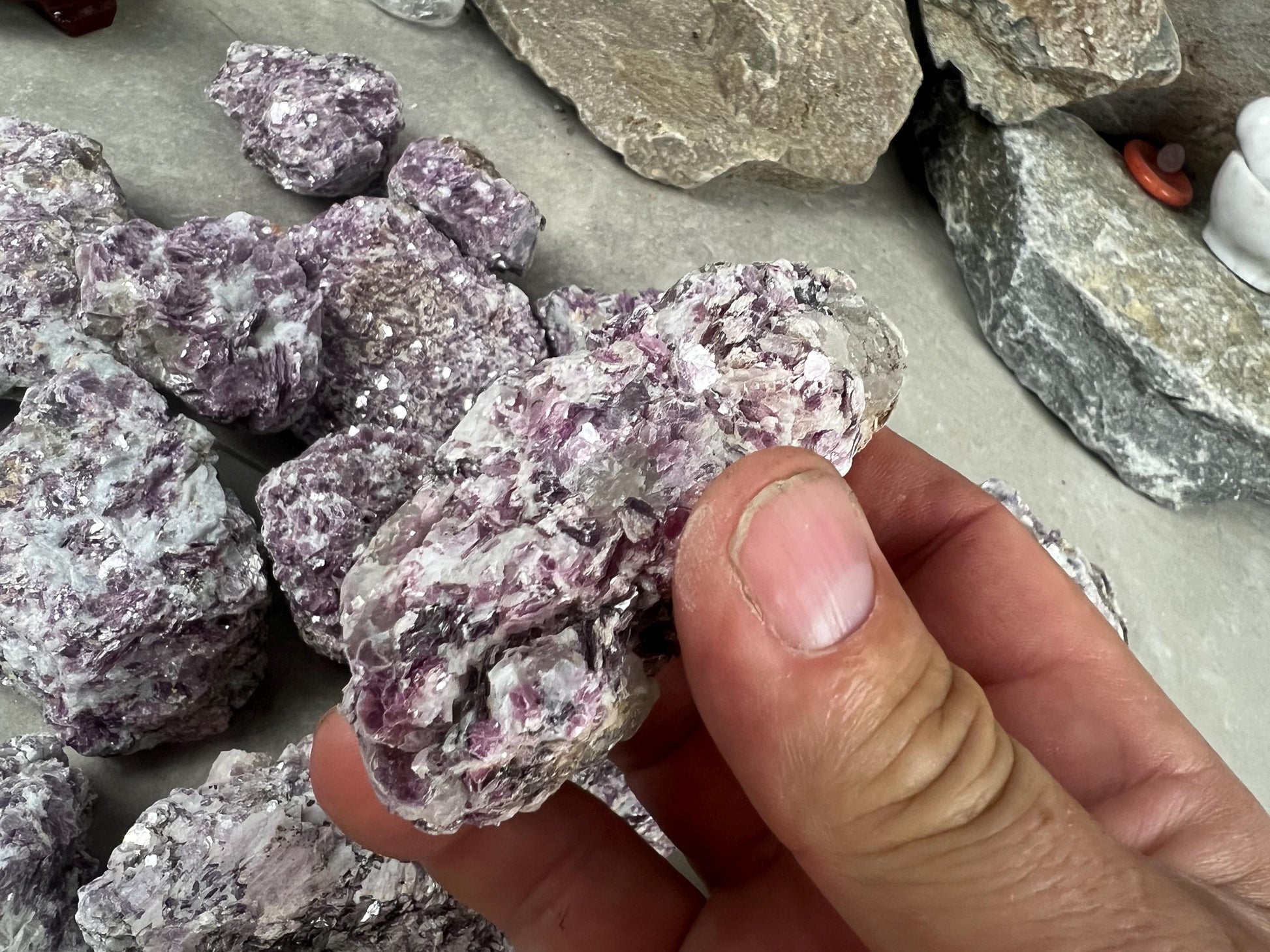 Raw Rare Manitoba Canada Lepidolite Specimen Arts Crafts Mineral Crystal Home Decor Birthday Gift Collectible Stone Pocket Worry Energy