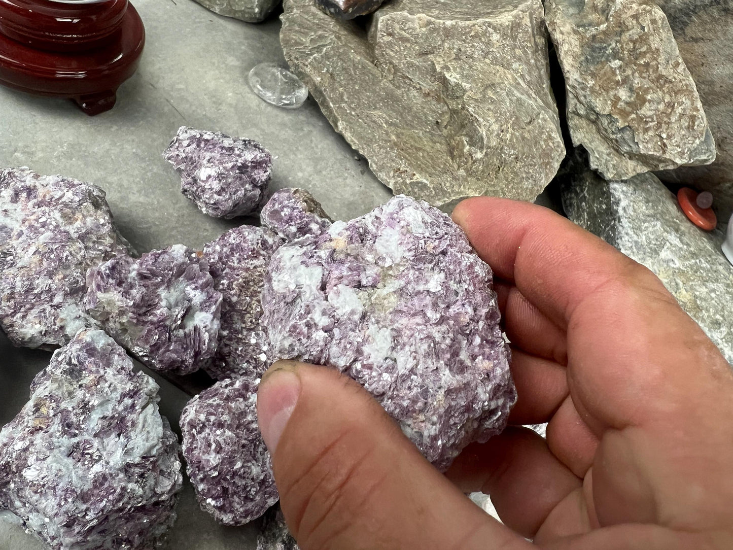 Raw Rare Manitoba Canada Lepidolite Specimen Arts Crafts Mineral Crystal Home Decor Birthday Gift Collectible Stone Pocket Worry Energy