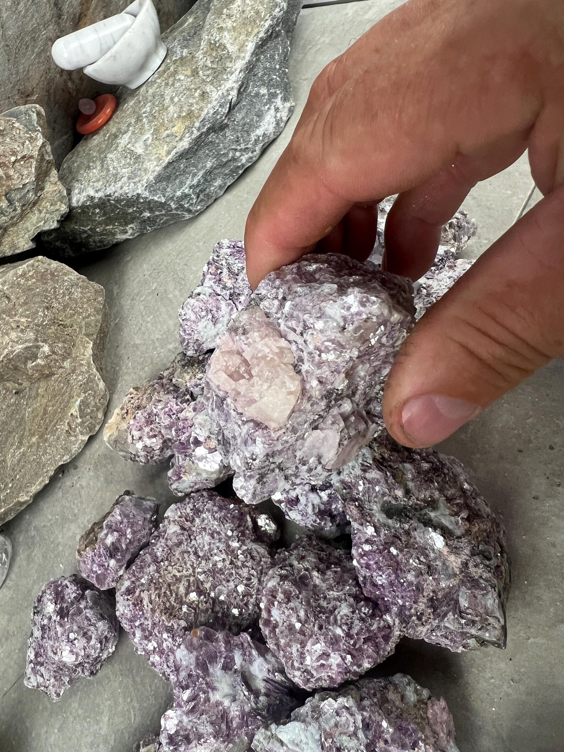Raw Rare Manitoba Canada Lepidolite Specimen Arts Crafts Mineral Crystal Home Decor Birthday Gift Collectible Stone Pocket Worry Energy