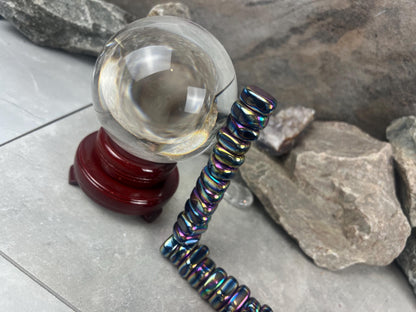 Aura Rainbow Magnetic Magnetite Tumble Stones Anxiety Worry Meditation Decor Home Decor Worry Pocket Stress Anxiety Palm Stone