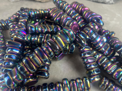 Aura Rainbow Magnetic Magnetite Tumble Stones Anxiety Worry Meditation Decor Home Decor Worry Pocket Stress Anxiety Palm Stone