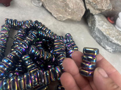 Aura Rainbow Magnetic Magnetite Tumble Stones Anxiety Worry Meditation Decor Home Decor Worry Pocket Stress Anxiety Palm Stone