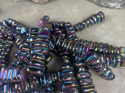 Aura Rainbow Magnetic Magnetite Tumble Stones Anxiety Worry Meditation Decor Home Decor Worry Pocket Stress Anxiety Palm Stone