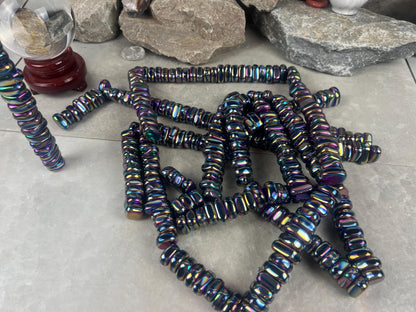 Aura Rainbow Magnetic Magnetite Tumble Stones Anxiety Worry Meditation Decor Home Decor Worry Pocket Stress Anxiety Palm Stone