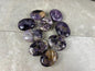 Traditional India Saputra Amethyst Mountain Palm Stone Polished Carved Crystal Home Decor Worry Pocket Stress Anxiety Palm Stone Birthday