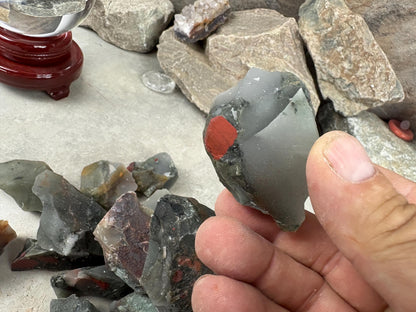 Rajasthan Raw Indian Blood Stone Rough Crystal Carved Stone for Anxiety Relief Arts and Crafts Meditation Birthday Gift