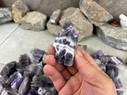 Madhya Pradesh Raw Saputra Chevron Amethyst High Frequency Home Decor Craft Supplies Energy Healing Stone Crystal Gift Birthday Anxiety
