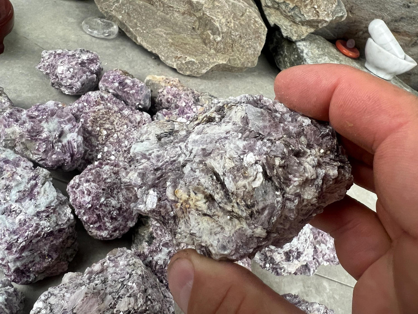 Raw Rare Manitoba Canada Lepidolite Specimen Arts Crafts Mineral Crystal Home Decor Birthday Gift Collectible Stone Pocket Worry Energy