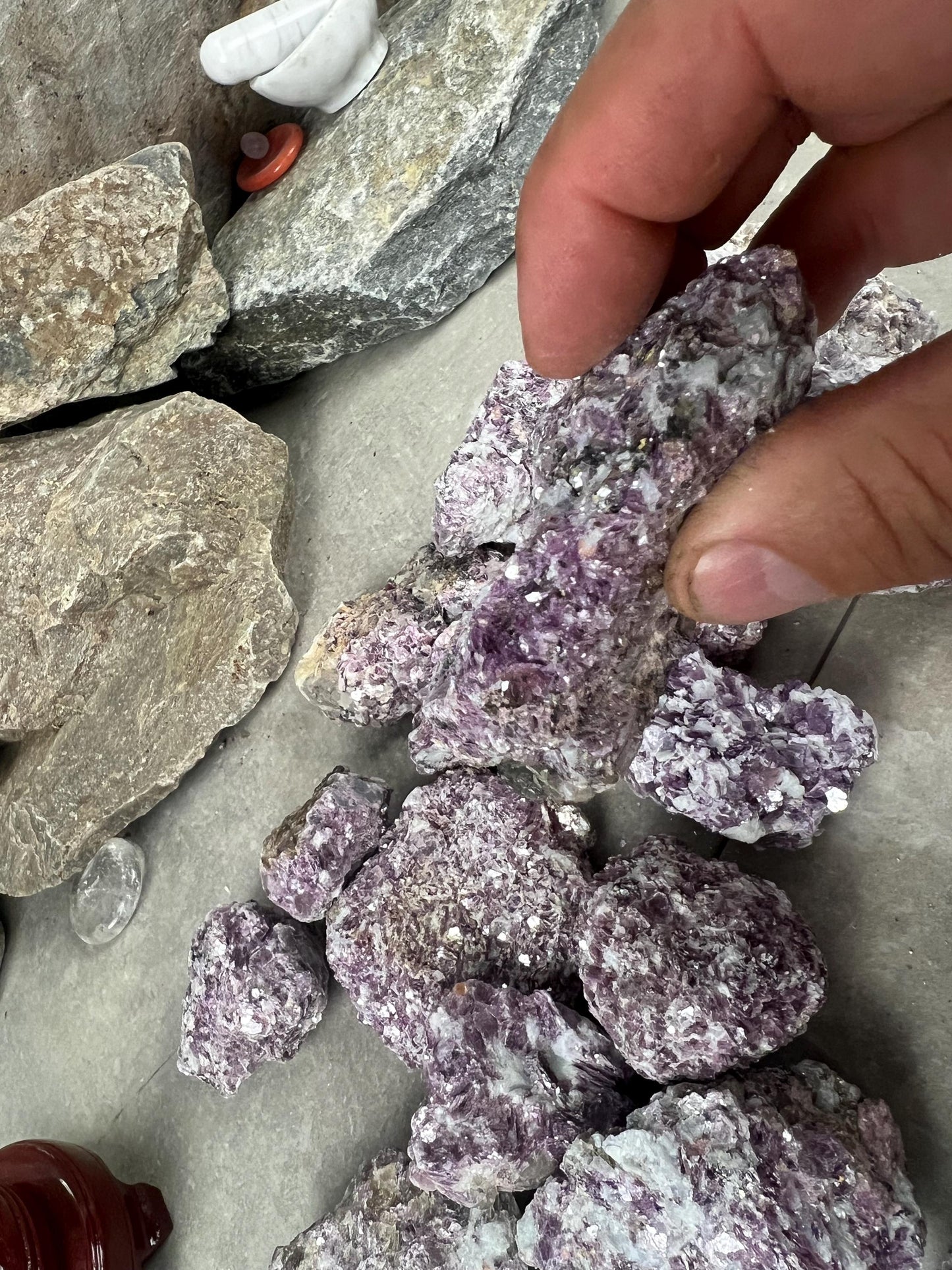 Raw Rare Manitoba Canada Lepidolite Specimen Arts Crafts Mineral Crystal Home Decor Birthday Gift Collectible Stone Pocket Worry Energy
