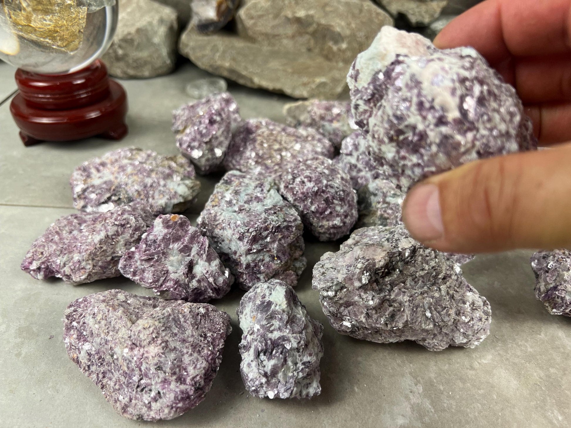 Raw Rare Manitoba Canada Lepidolite Specimen Arts Crafts Mineral Crystal Home Decor Birthday Gift Collectible Stone Pocket Worry Energy