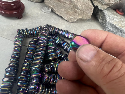 Aura Rainbow Magnetic Magnetite Tumble Stones Anxiety Worry Meditation Decor Home Decor Worry Pocket Stress Anxiety Palm Stone