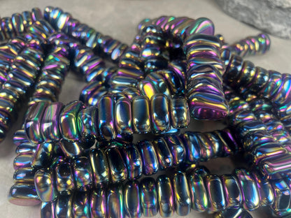 Aura Rainbow Magnetic Magnetite Tumble Stones Anxiety Worry Meditation Decor Home Decor Worry Pocket Stress Anxiety Palm Stone