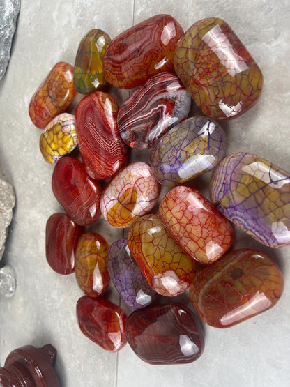 Blood Dragon Veined Agate Stone Polished Worry Stone Home Decor Home Decor Anxiety Pocket Home Decor Worry Pocket Stress Anxiety Palm Stone