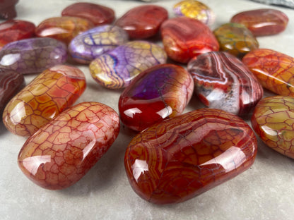 Blood Dragon Veined Agate Stone Polished Worry Stone Home Decor Home Decor Anxiety Pocket Home Decor Worry Pocket Stress Anxiety Palm Stone