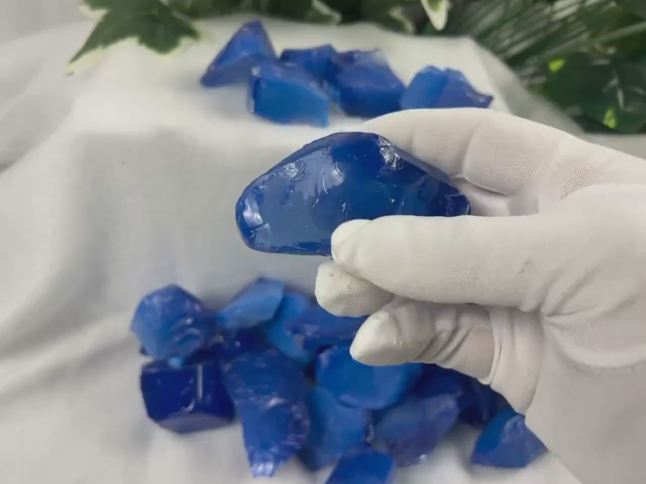 Raw Sapphire Opalite Crystal Glass Arts and Crafts Home Decor Gift Birthday Stone Anxiety Worry Meditation Christmas Mineral