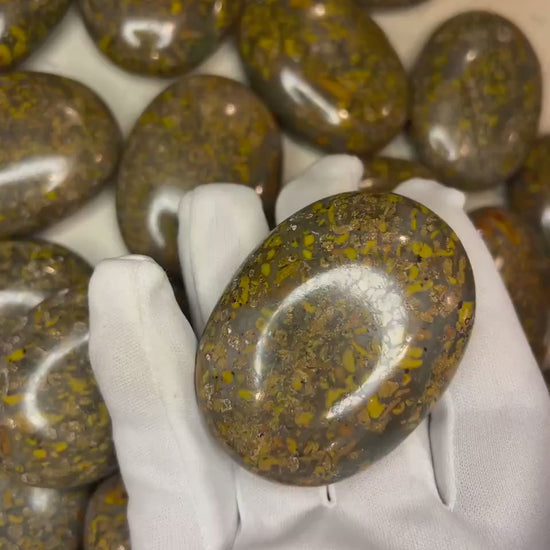 Ajooba Jasper Palm Stone: Polished Crystal for Meditation