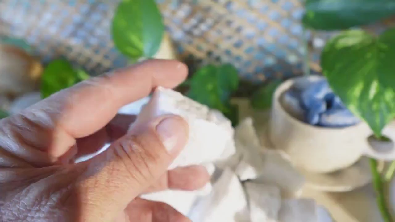 Raw White Jade Stone: Natural Crystal for Home Decor & Crafts
