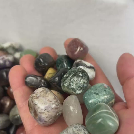 Polished Tumble Stones: Assorted Gemstones for Crafts & Decor