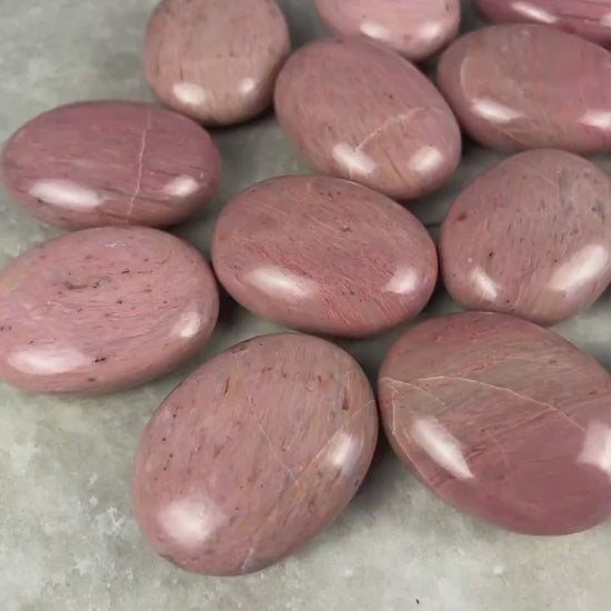 Norwegian Pink Thulite Polished Palm Stone Anxiety Stone Worry Stress Distraction Natural Crystal