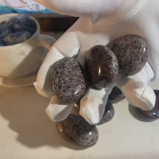Polished Garnet Palm Stone: Home Decor, Anxiety Relief