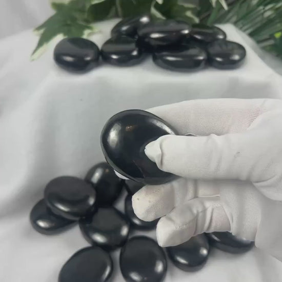 Shungite Palm Stone: Grounding Crystal for EMF Protection