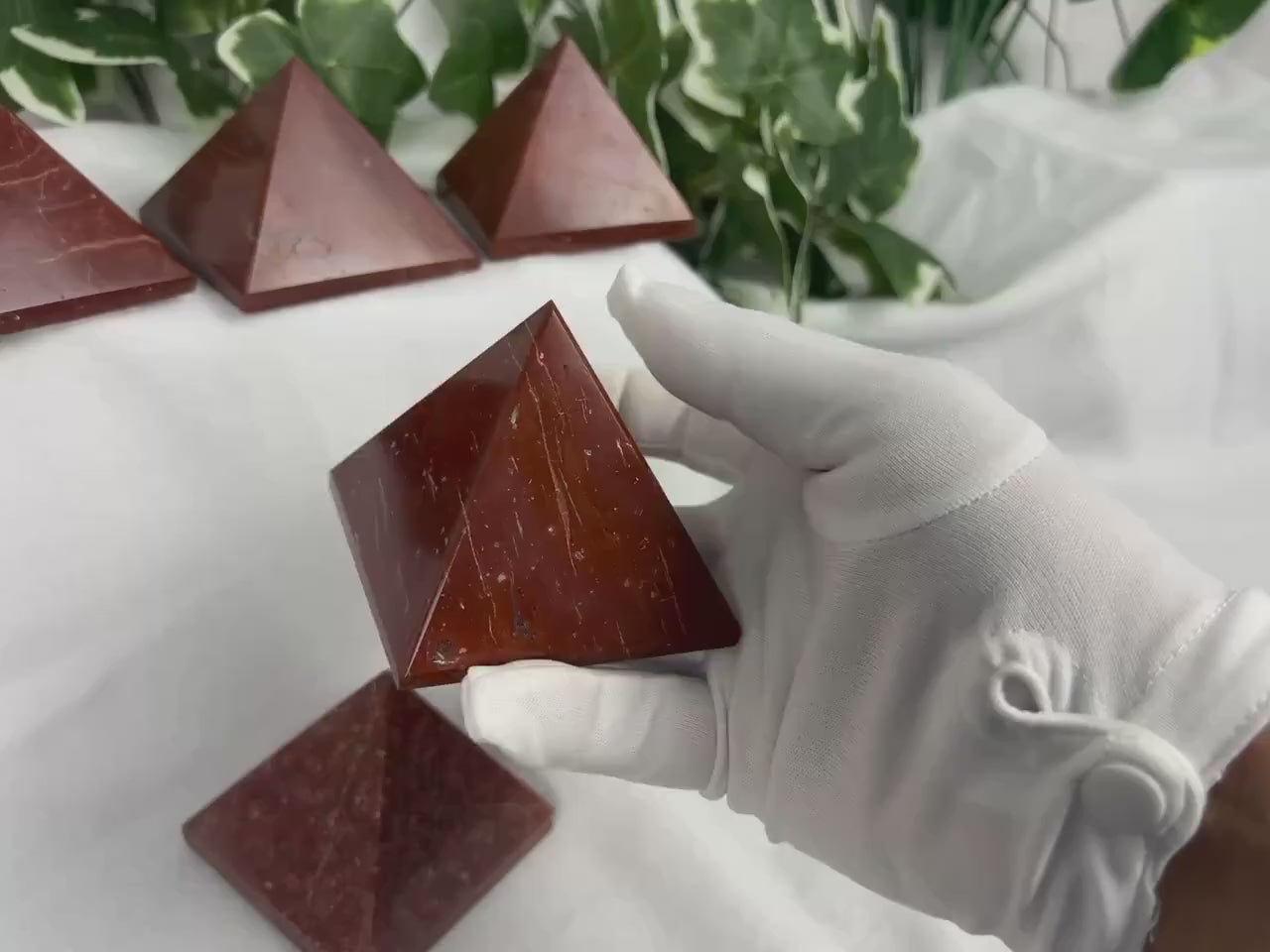 Red Jasper Pyramid: Polished Crystal Meditation Stone