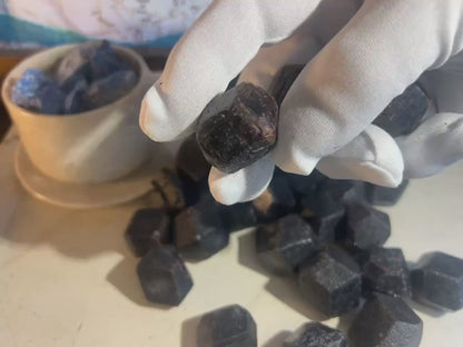Raw Black Garnet Palm Stones: Arts, Crafts, and Home Decor