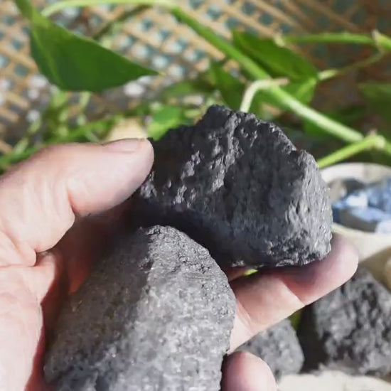 Raw Shungite Crystals: Untreated Carbon Stone, EMF Protection, Home Decor