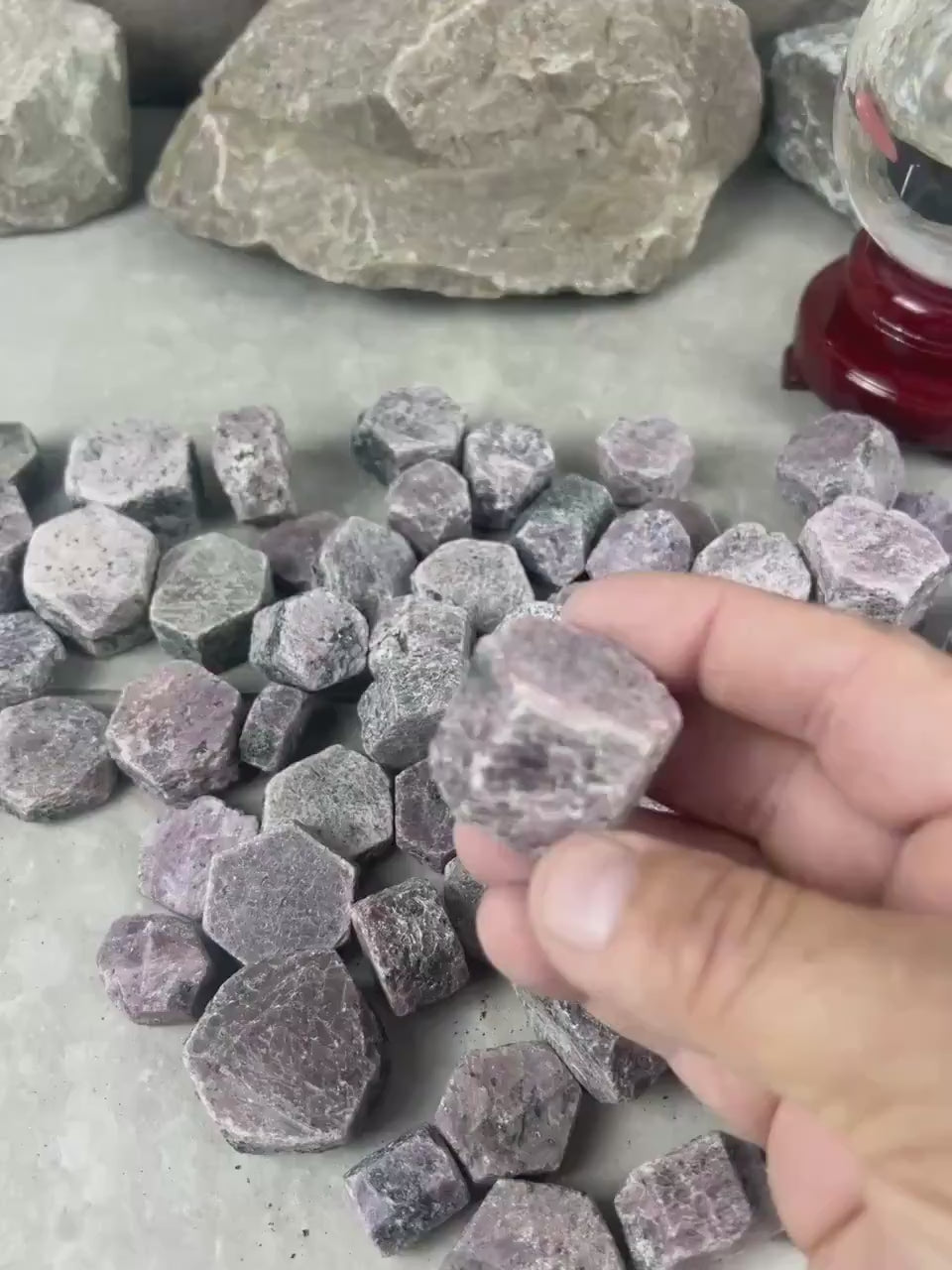 Tanzanian Pink Corundum Sapphire Raw Rough Palm Stone: Carved Crystal for Stress Relief