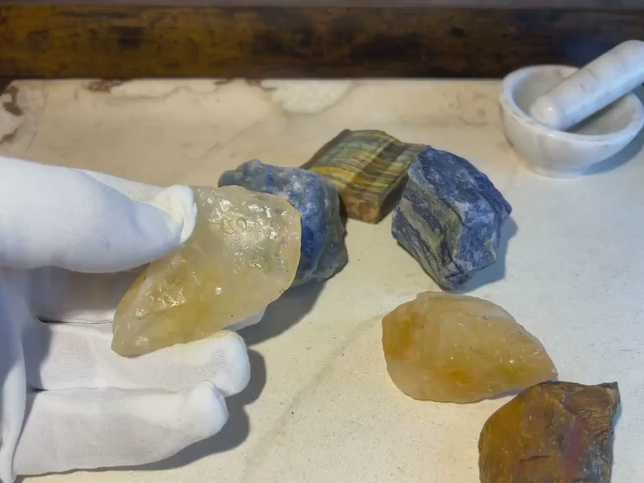 Raw Crystal Power Pack, Aventurine, Tiger Eye, Citrine, Metaphysical Decor