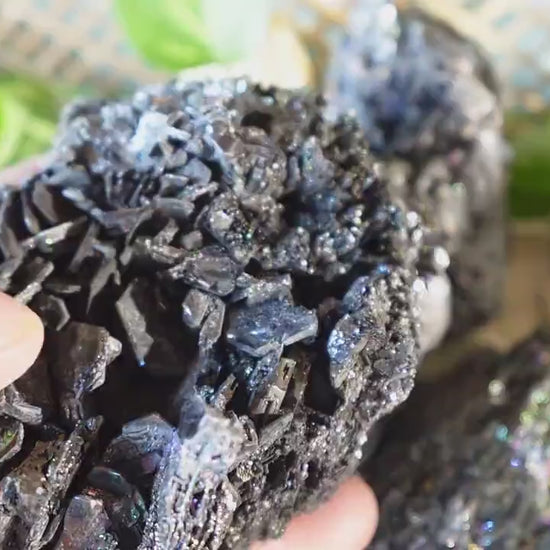 Raw Berthierite Crystals: Untreated Mineral Specimens for Arts, Crafts, Decor