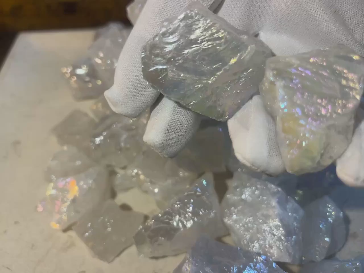 Angel Aura Clear Quartz Crystal: Raw Carved Stone for Meditation
