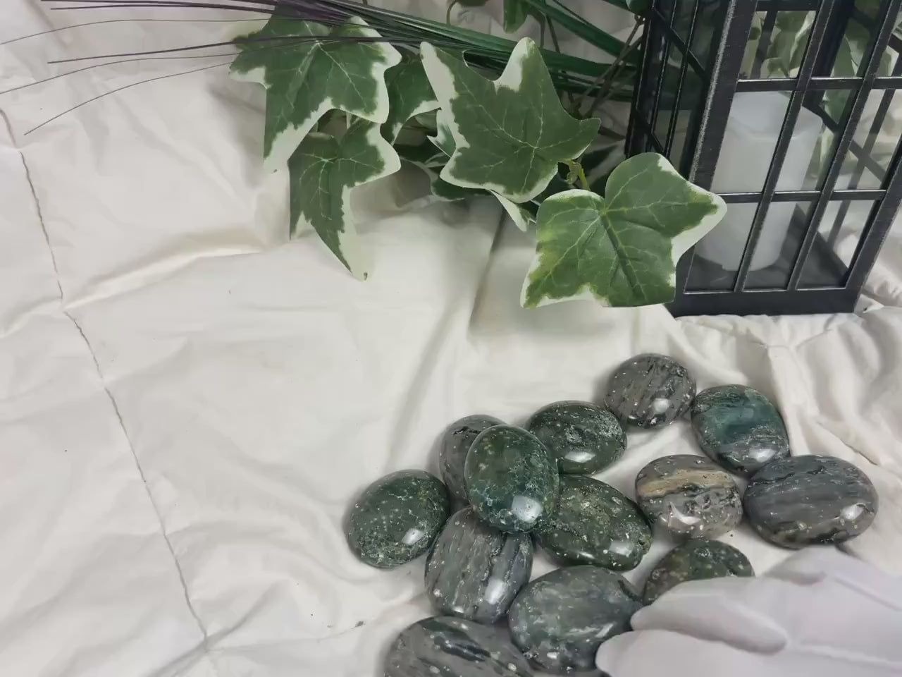 Polished Rhyolite Palm Stone: Natural Crystal for Anxiety & Stress Relief