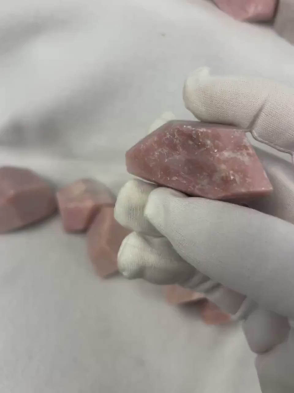 Andean Pink Opal Crystal: Free Form Stone for Anxiety Relief Home Decor Worry Pocket Stress Anxiety Palm Stone