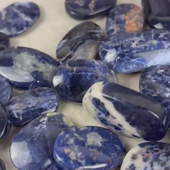 Ontario Blue Sodalite Palm Stone: Anxiety Relief Meditation Gift Home Decor Worry Pocket Stress Anxiety Palm Stone Birthday Gift Crystal