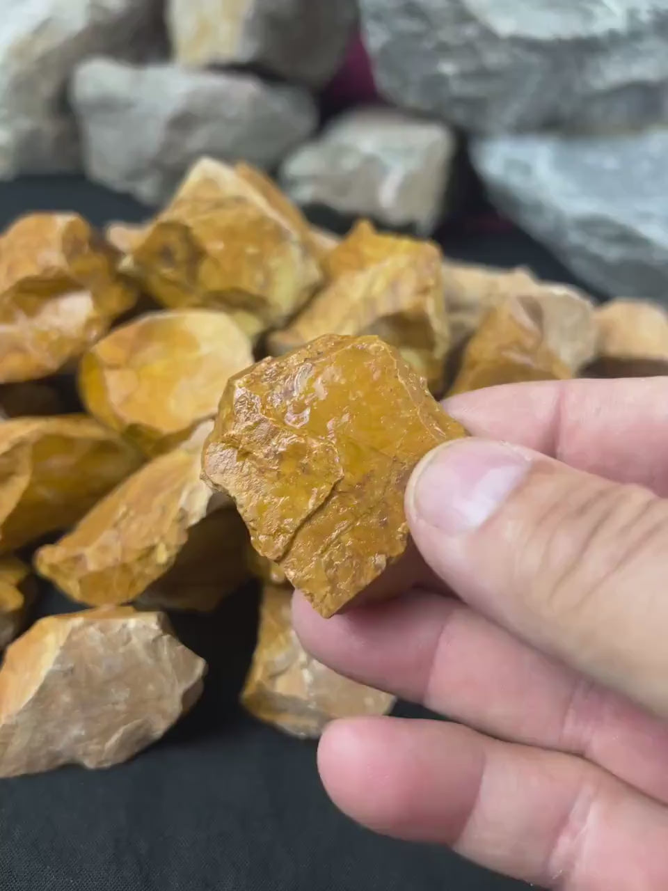 Owyhee Jasper Palm Stone: Natural Landscape Crystal for Meditation