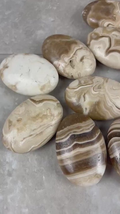 Caramel Quartz Calcite Polished Crystal for Anxiety & Focus Home Decor Worry Pocket Stress Anxiety Palm Stone