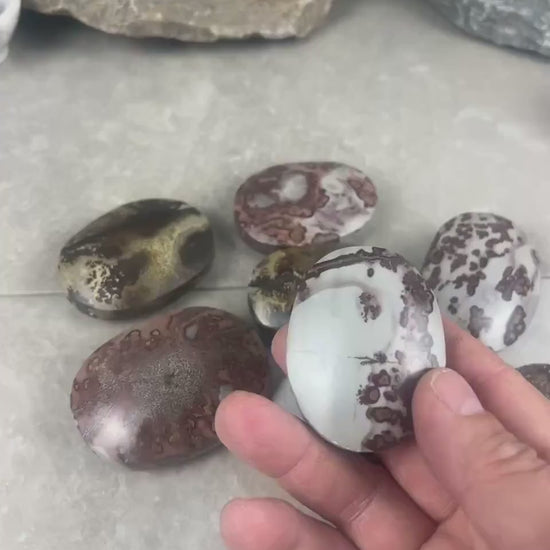 Coffee Bean Jasper Palm Stone Polished Crystal Worry Anxiety Distraction Pocket Stone