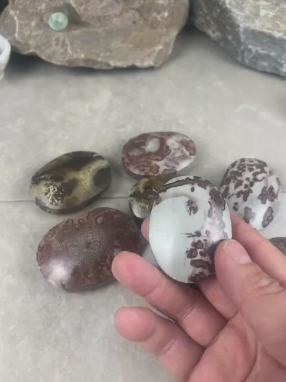 Coffee Bean Jasper Palm Stone Polished Crystal Worry Anxiety Distraction Pocket Stone