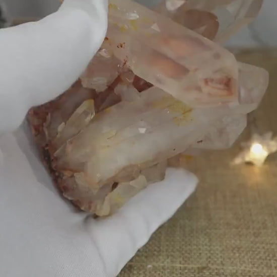Natural Quartz Crystal Cluster: Raw Geode Decor, Meditation Stone