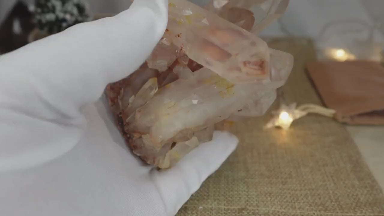 Natural Quartz Crystal Cluster: Raw Geode Decor, Meditation Stone