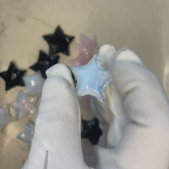 Star Worry Stone: Hand Carved Gemstone for Stress Relief Home Decor Worry Pocket Stress Anxiety Palm Stone