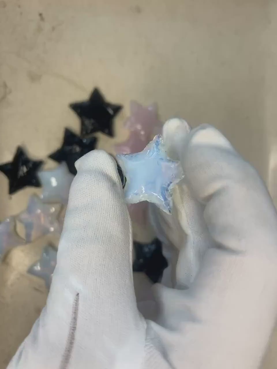 Star Worry Stone: Hand Carved Gemstone for Stress Relief Home Decor Worry Pocket Stress Anxiety Palm Stone