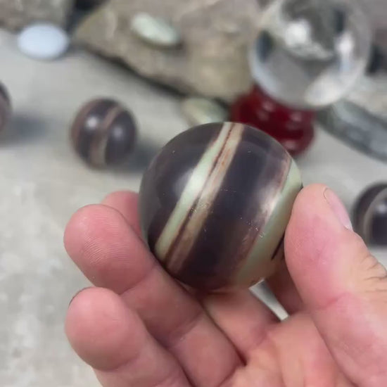 Myanmar Lavender Jade Sphere: Polished Stone, Meditation Gift