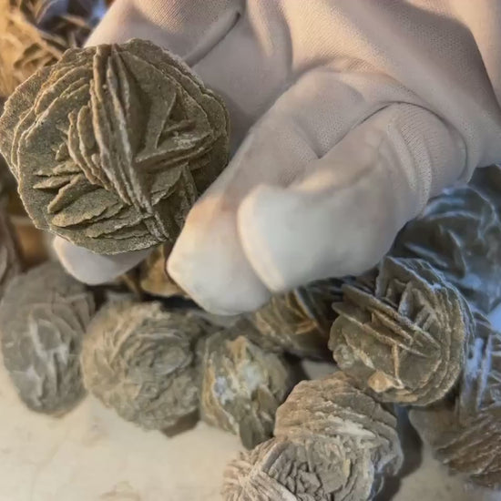 Desert Rose Quartz Crystal: Polished Carved Stone for Anxiety Relief