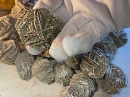 Desert Rose Quartz Crystal: Polished Carved Stone for Anxiety Relief