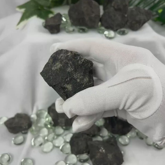 Raw Coppernite Crystals: Untreated Nuummite for Anxiety & Home Decor
