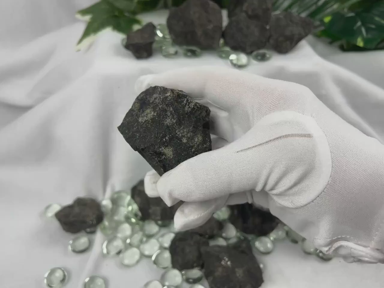 Raw Coppernite Crystals: Untreated Nuummite for Anxiety & Home Decor