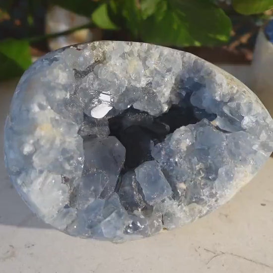 Raw Celestite Crystal Specimen: Untreated Home Decor Mineral (4# 11 Ounces